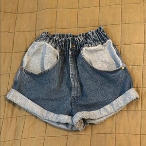 Casual Blue Denim Women's Shorts